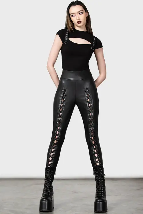 Thumbnail: Killstar - Laced For Days Leggings