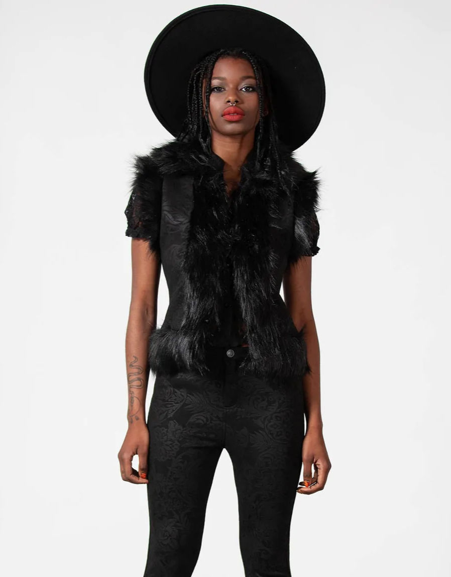 Killstar - Terradalia Faux Fur Gilet Vest