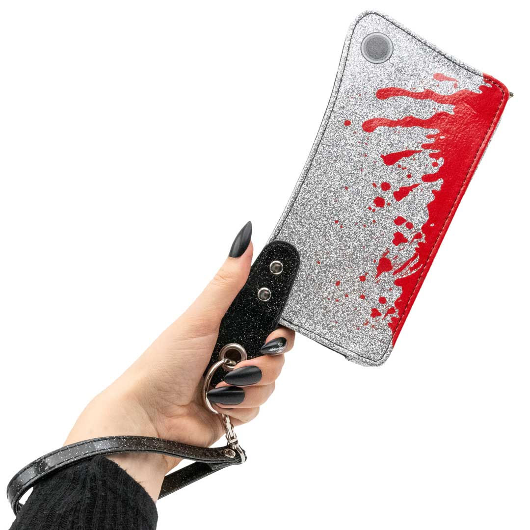 Kreepsville666-Glitter Cleaver Mini Clutch