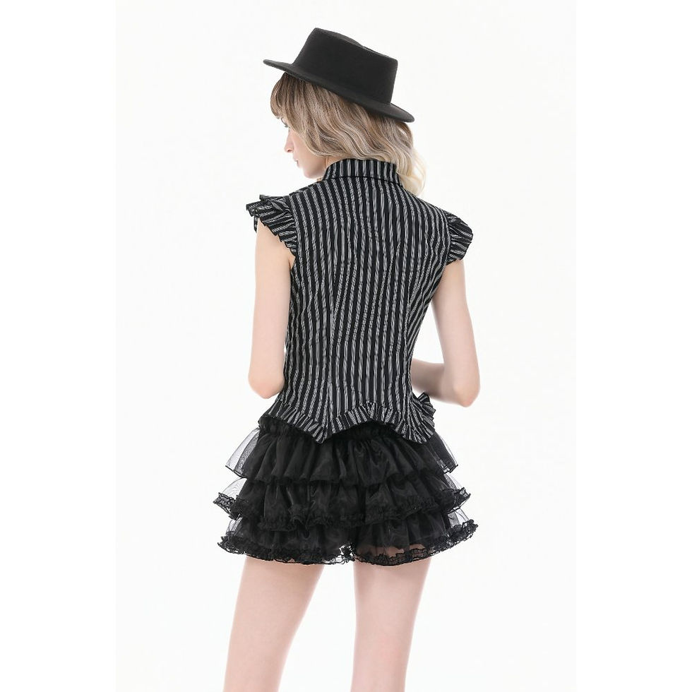 Thumbnail: Dark in Love-The Stripe Winglet Blouse