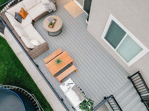 Composite deck alternative to Trex showing TimberTech composite decking installation for North Idaho.