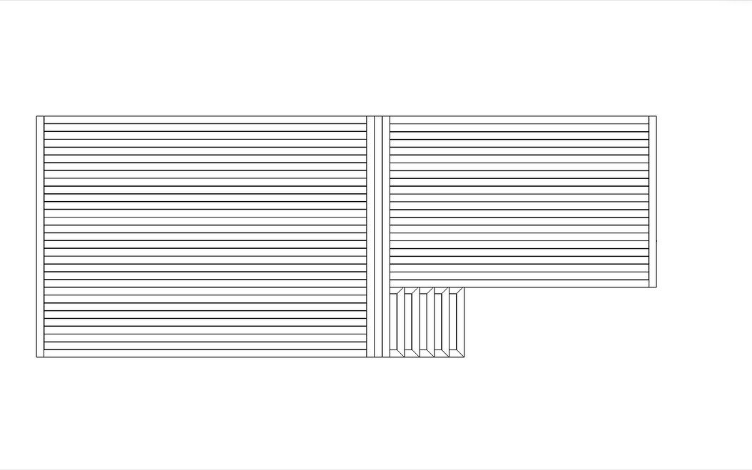 Deck layout design with borders two-toned to highlight the features of your home 