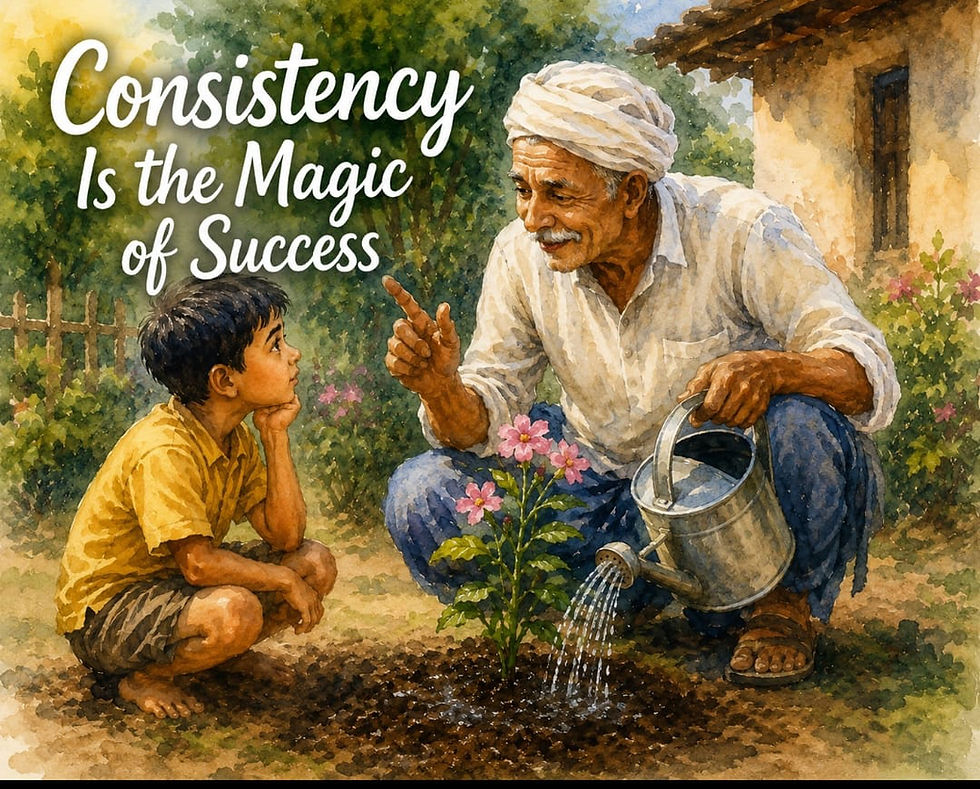 The Garden of Success is Watered by 'Consistency'.