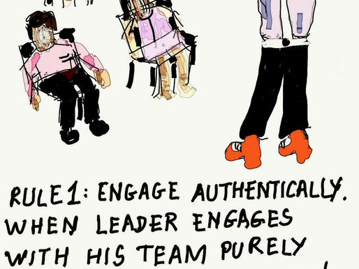 A leader's authenticity whilst Engaging with his team is very important. Unauthentic engagement