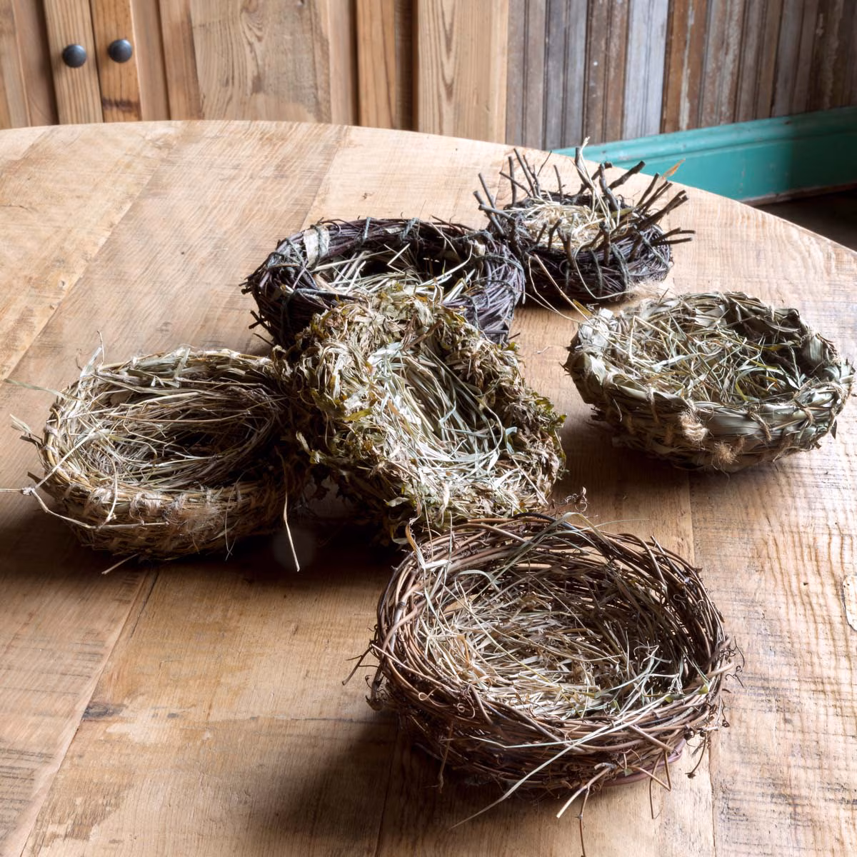 Nest Collection, Set of 6, Assorted Styles. 6". Rattan/Bamboo