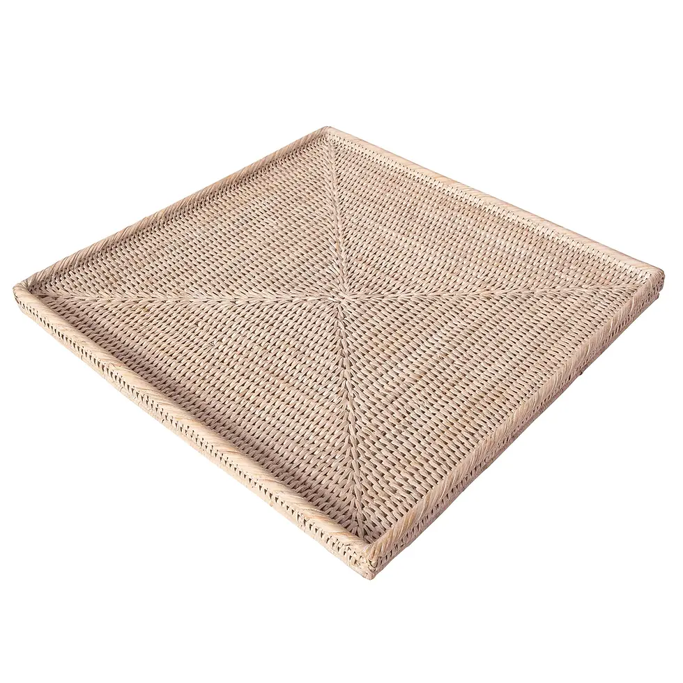 Thumbnail: Square Tray Rattan 12"x12"x1"