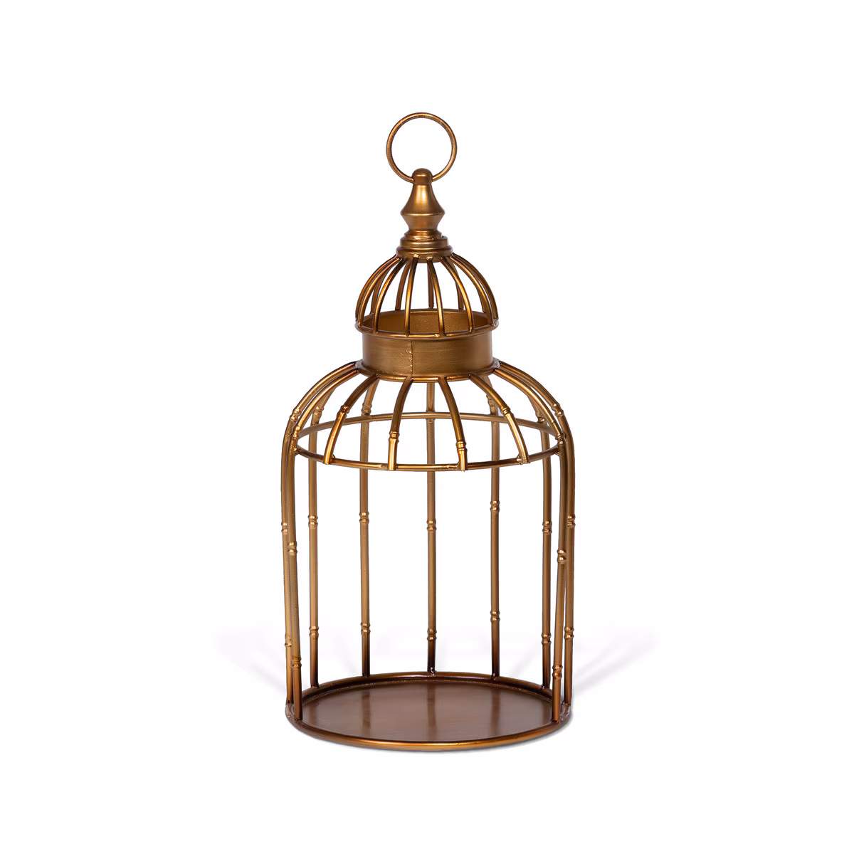 La Voliere Hanging Bird Cage. Finish: Gold. Steel. L9.75" x W9.75" x H21"