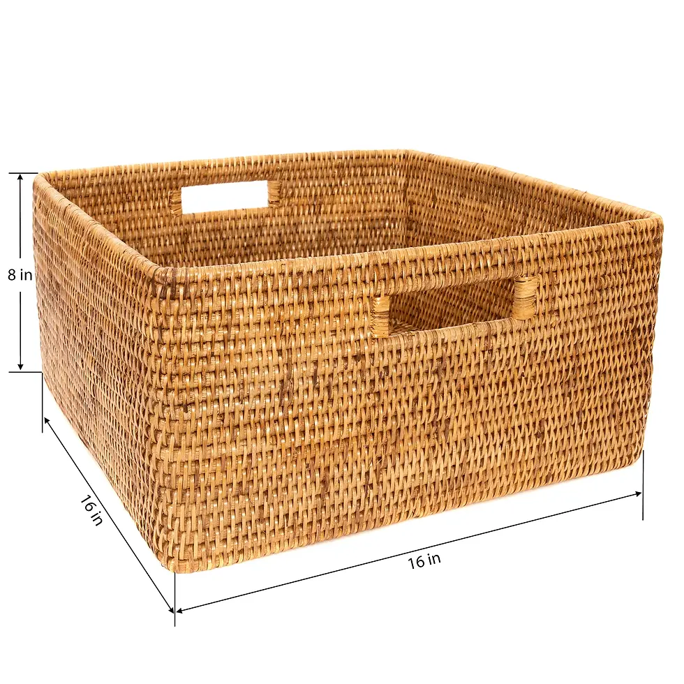 Square Basket 16"x16"x8"H