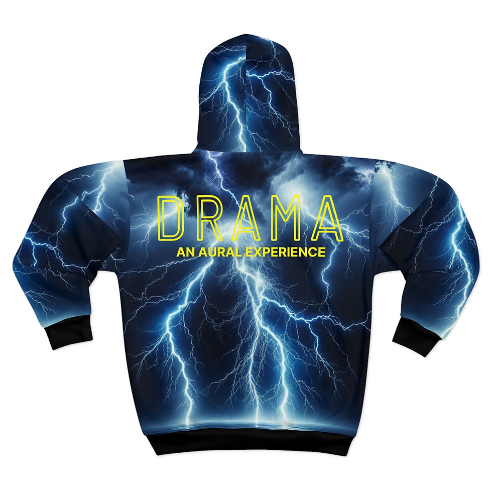 Thumbnail: Unisex Lightning Drama Zip Hoodie - Aural Experience Fashion