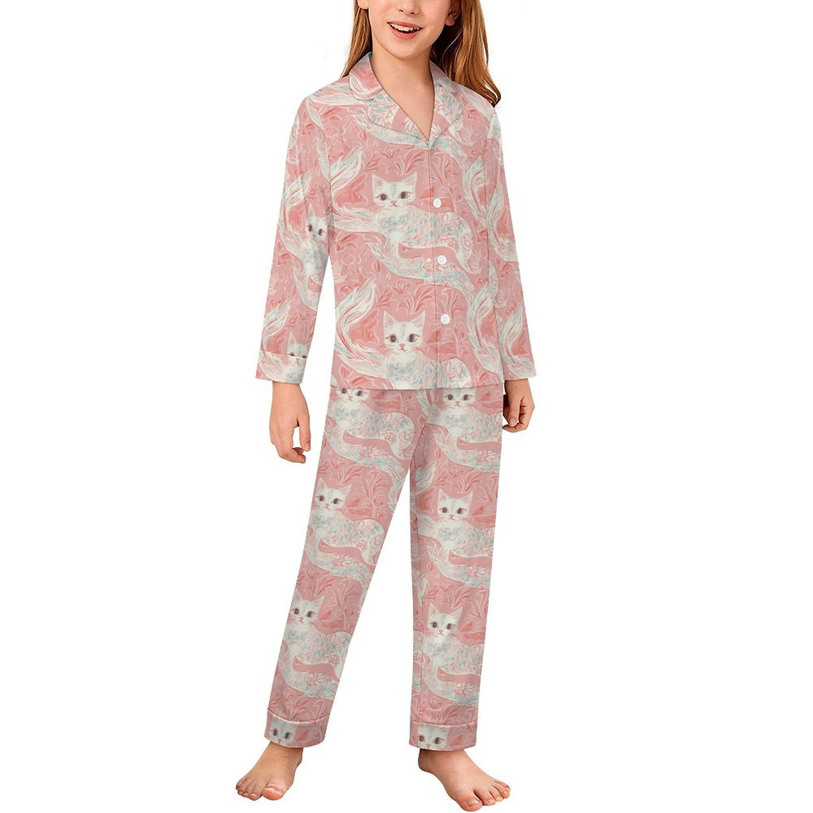 Children's Cat mermaid set Children's Pajama Set