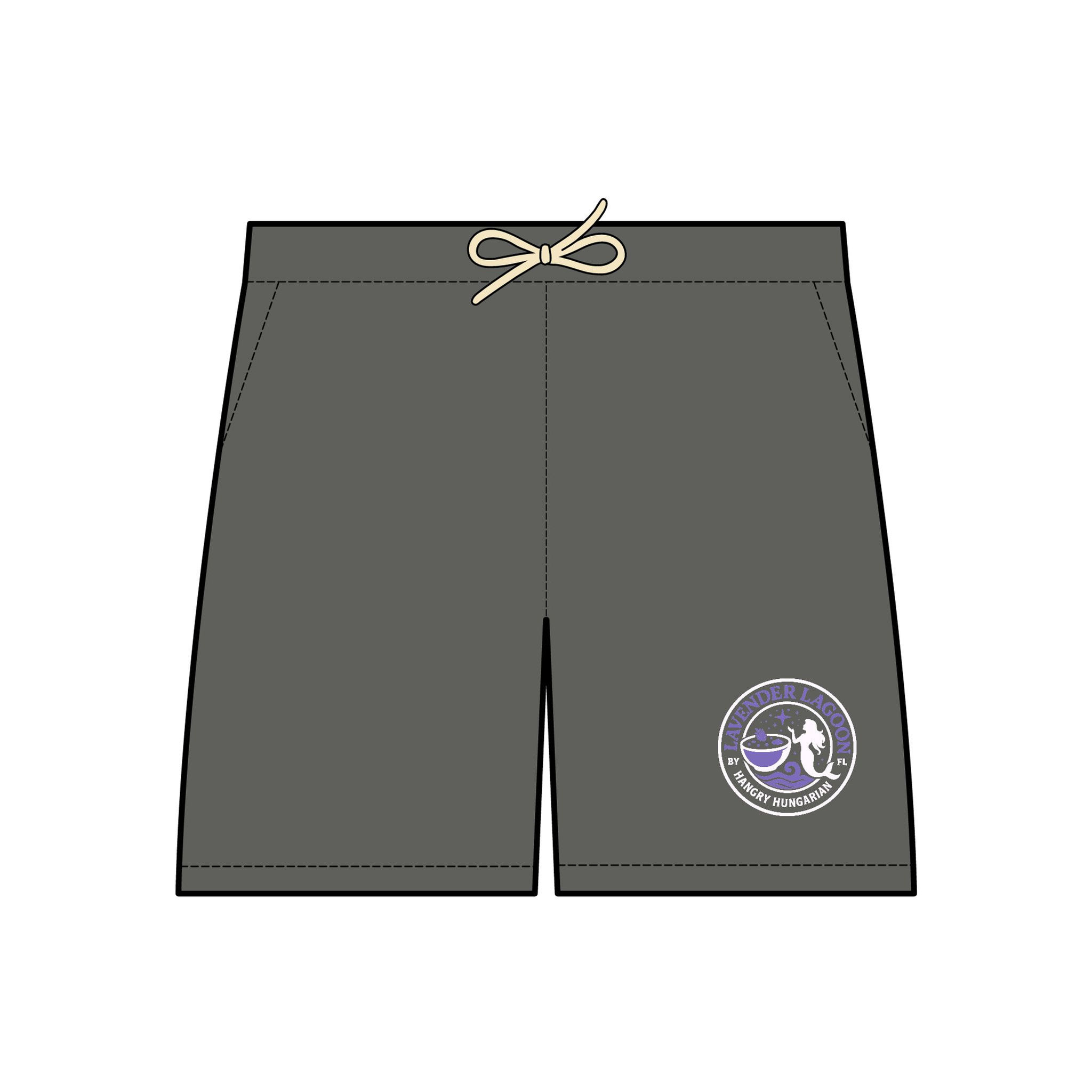 Lightweight Fleece Sweat Shorts - Lavender Lagoon
