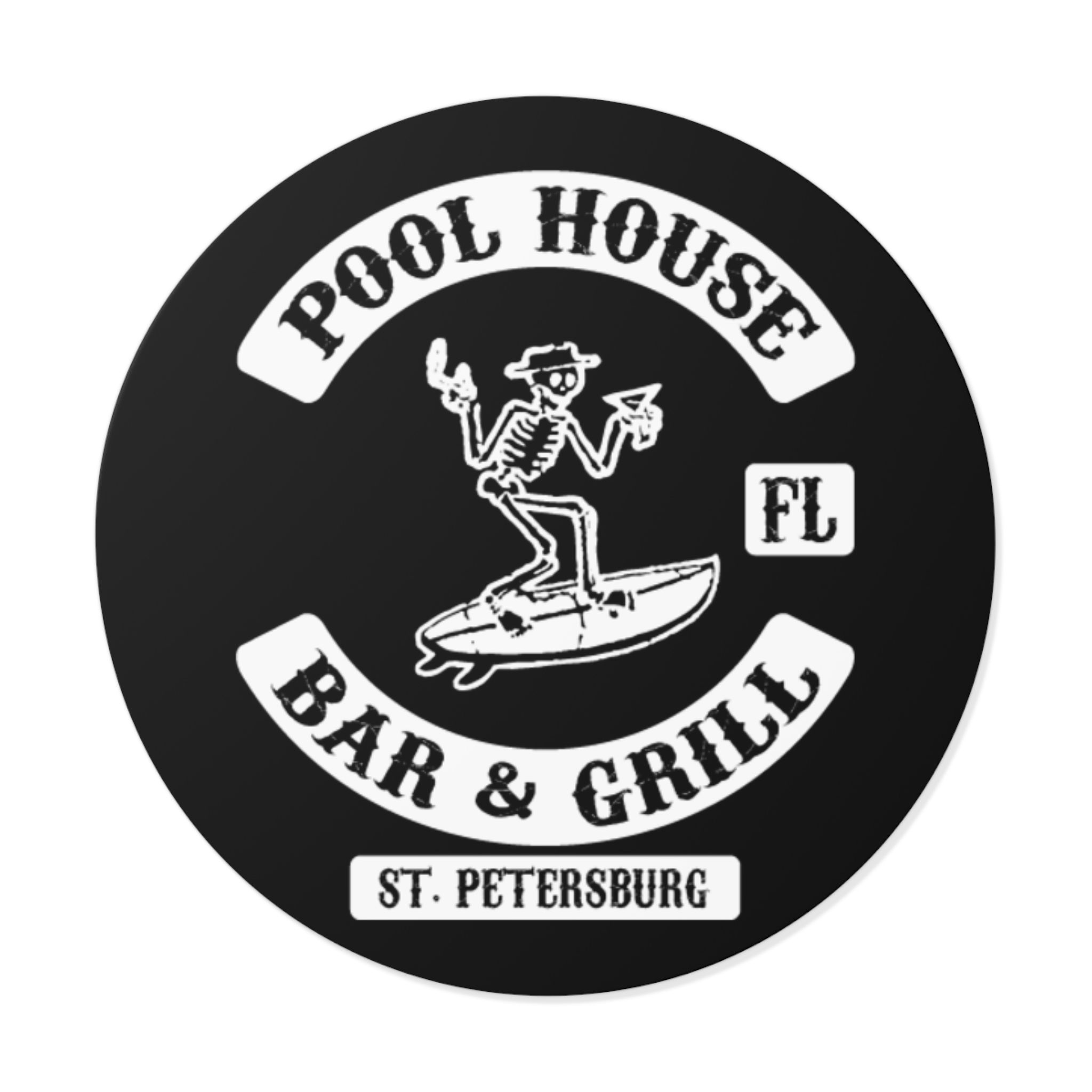 Vintage Pool Bar Vinyl Stickers