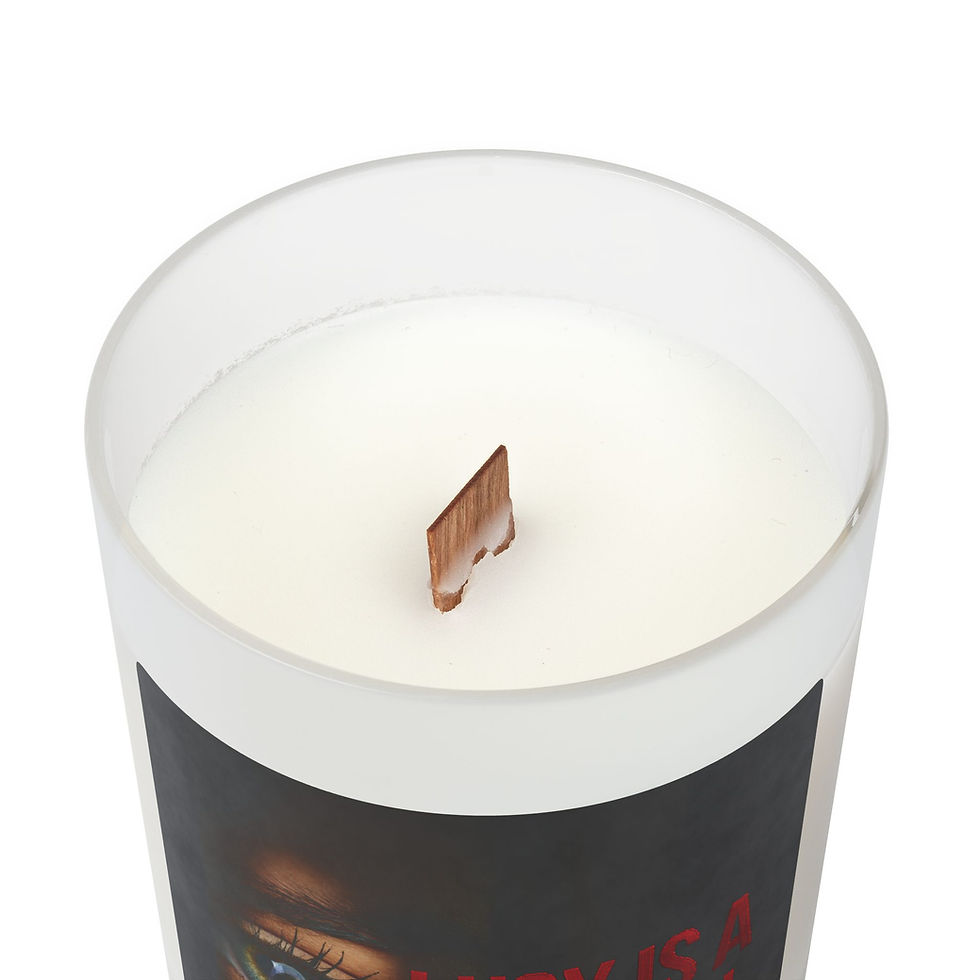 サムネイル： Frosted Glass Candle - "Megan is a Good Girl"