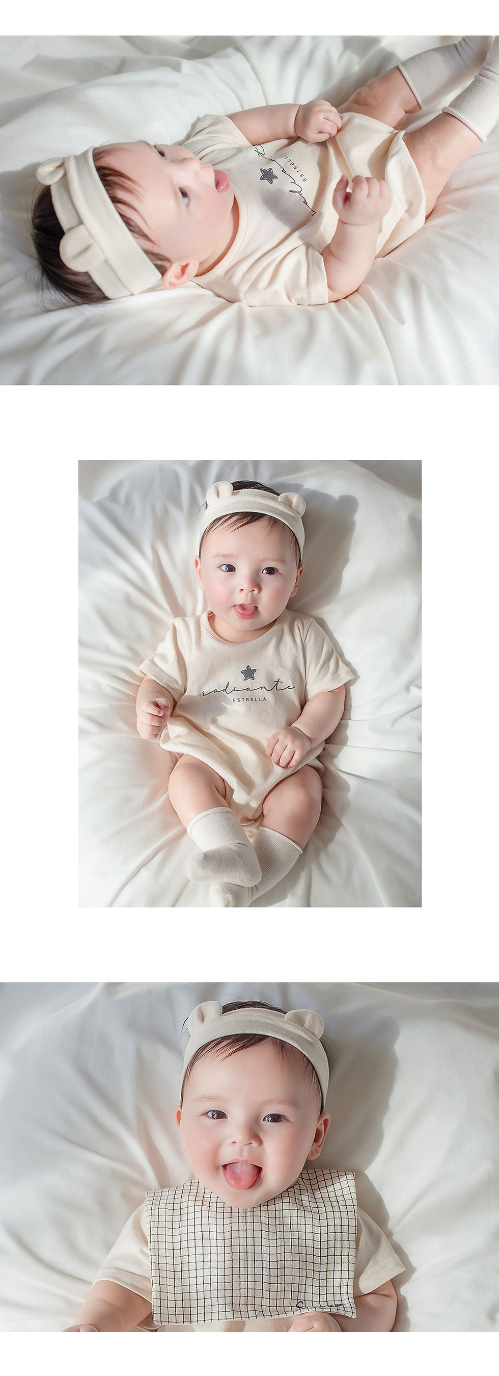 縮圖：The Smoothie Baby Hairband is designed to resemble a cute teddy bear, crafted from soft yet stretchy fabric for ultimate comf