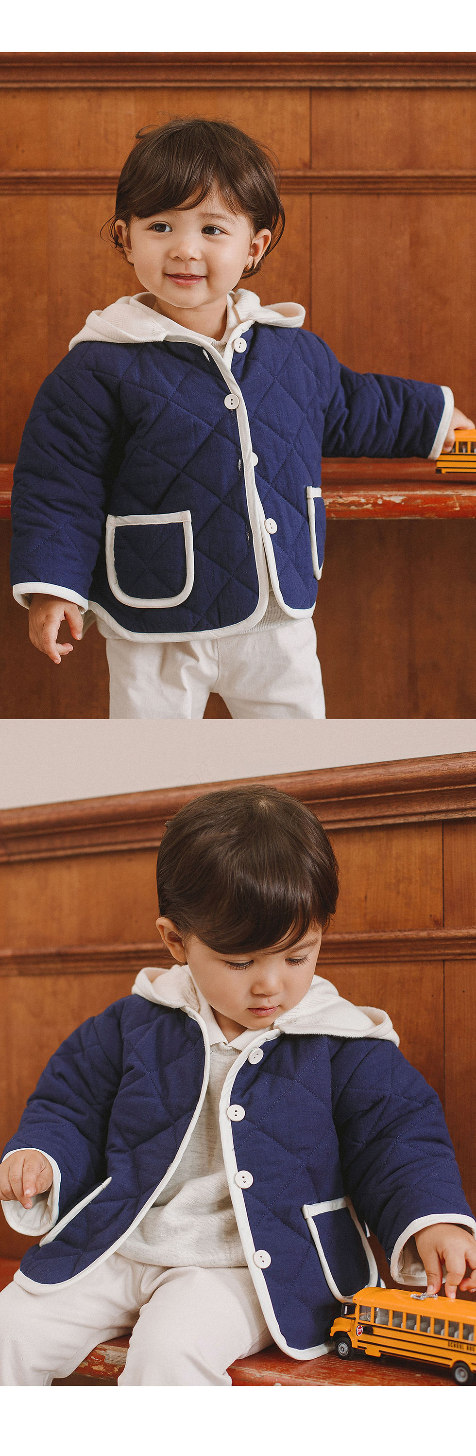 Thumbnail: Merian quilting hoodie baby jacket