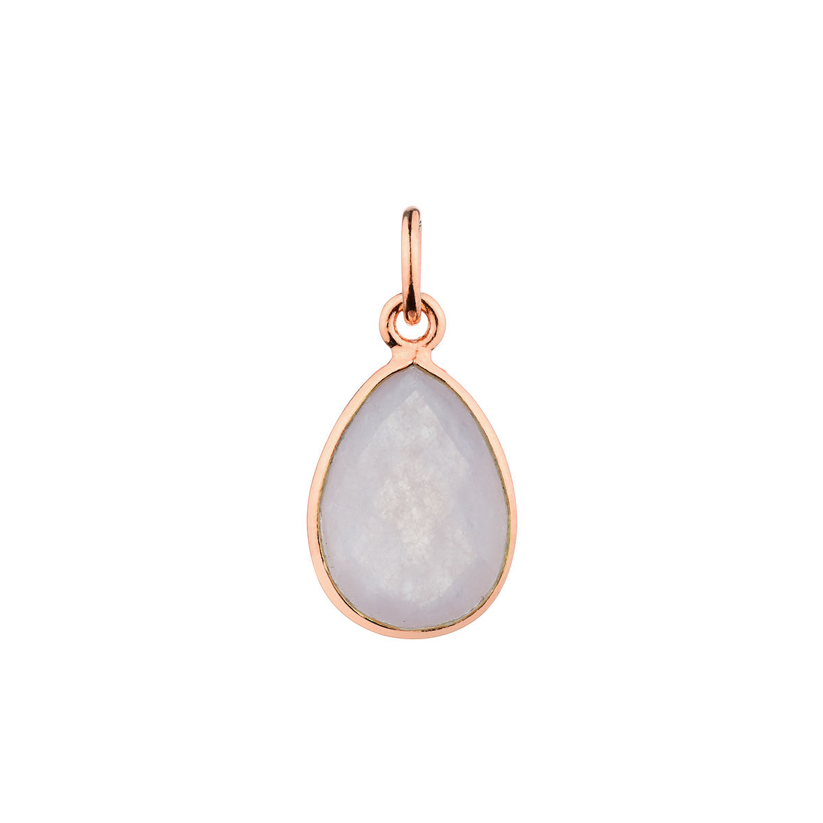 GEMSTONE DROP PENDANTS - ROSE QUARTZ ROSE GOLD