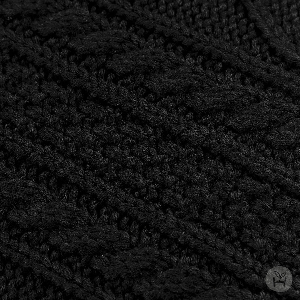 Thumbnail: The Brahms Knit Baby Sweater is designed in a modern black color, offering a cozy and warm fit for your little one. Made from