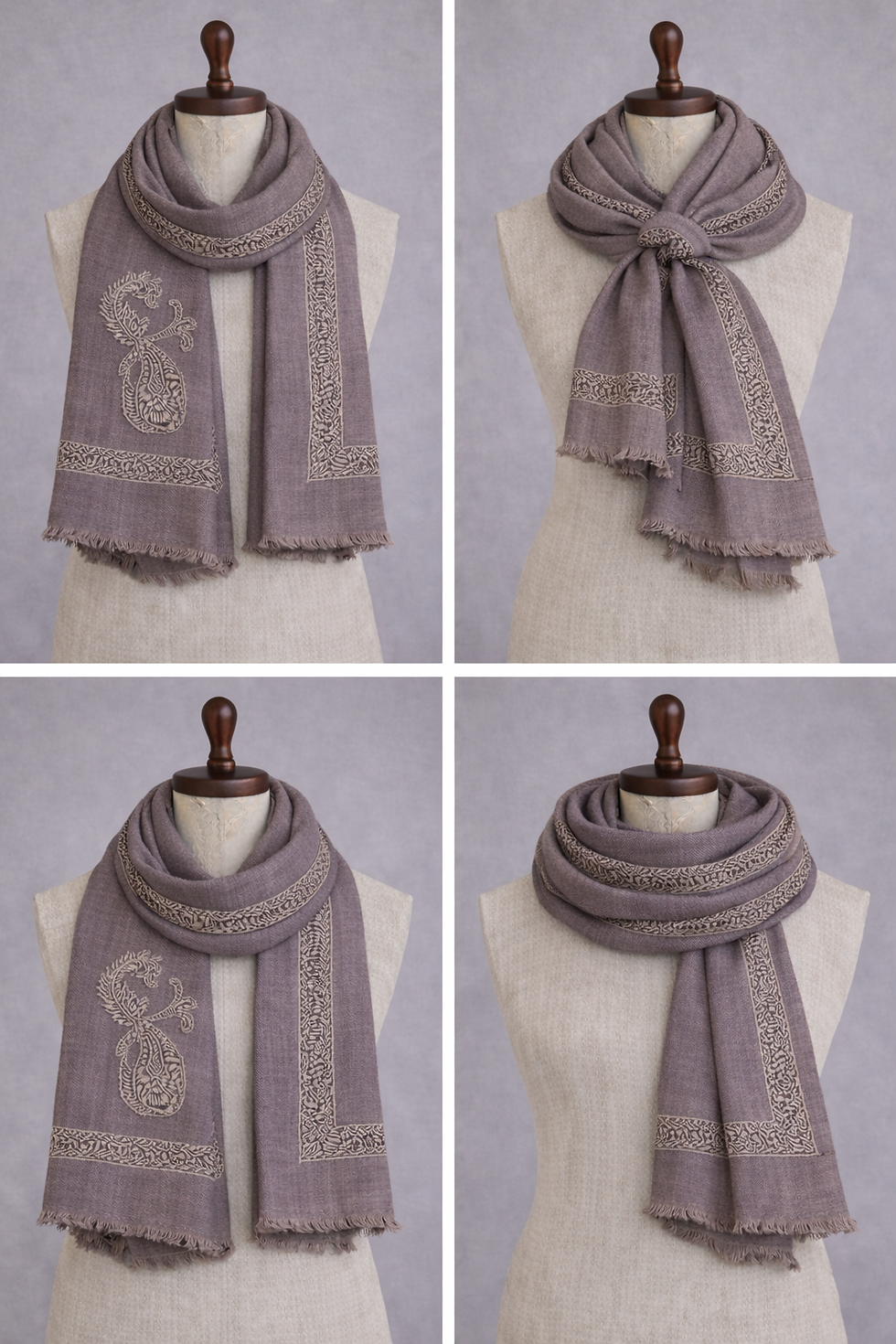 Thumbnail: Stone Taupe Heritage Scarf