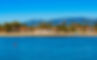 Waterfront panorama of Santa Barbara with Cabrillo Boulevard on the pacific coast of Calif