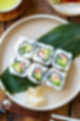 avocado and crab sushi