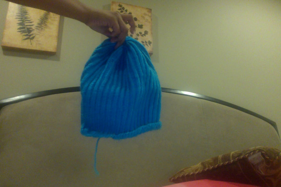 My first blue hat ever