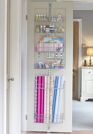 Over the Door Rack for Organizing Wrapping Paper
