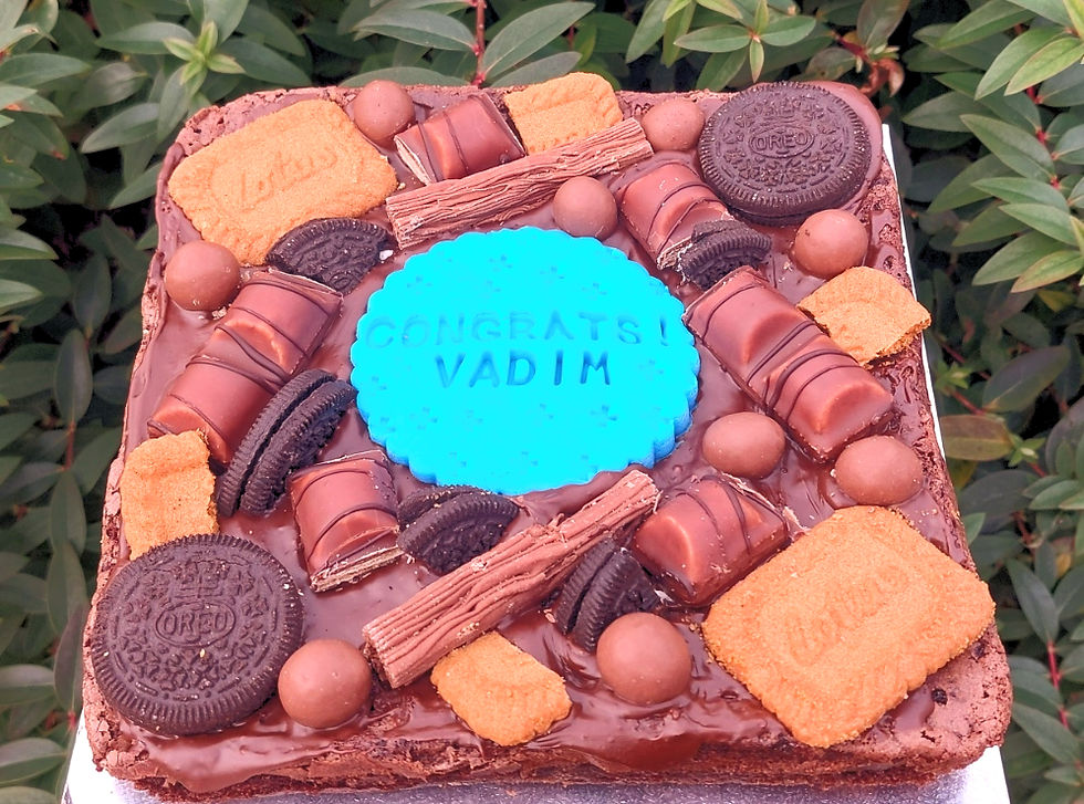 Congratulations - Brownie Slab - Customised
