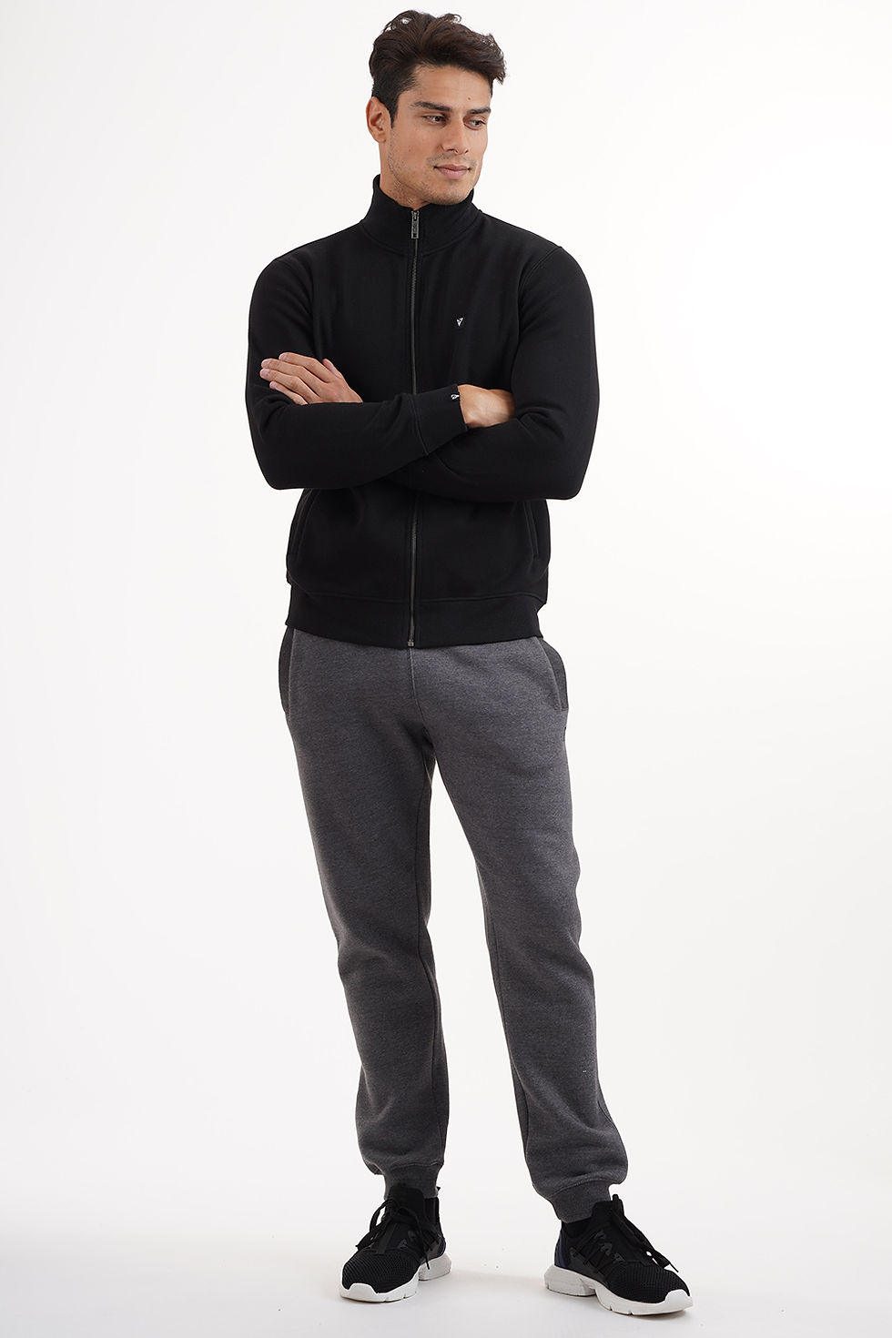 Thumbnail: Men's Zipper Mock Neck Basic