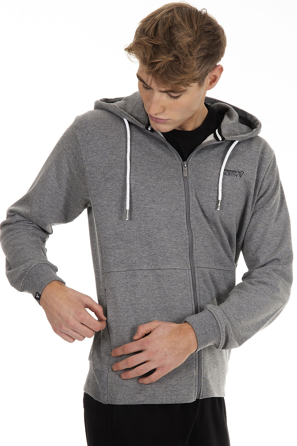 Thumbnail: Men's Drawstring Zipper Hoodie