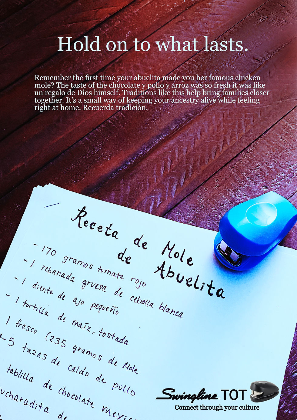 Hispanic Kitchen: This ad targets Hispanic families that hold family recipe's close to their heart.