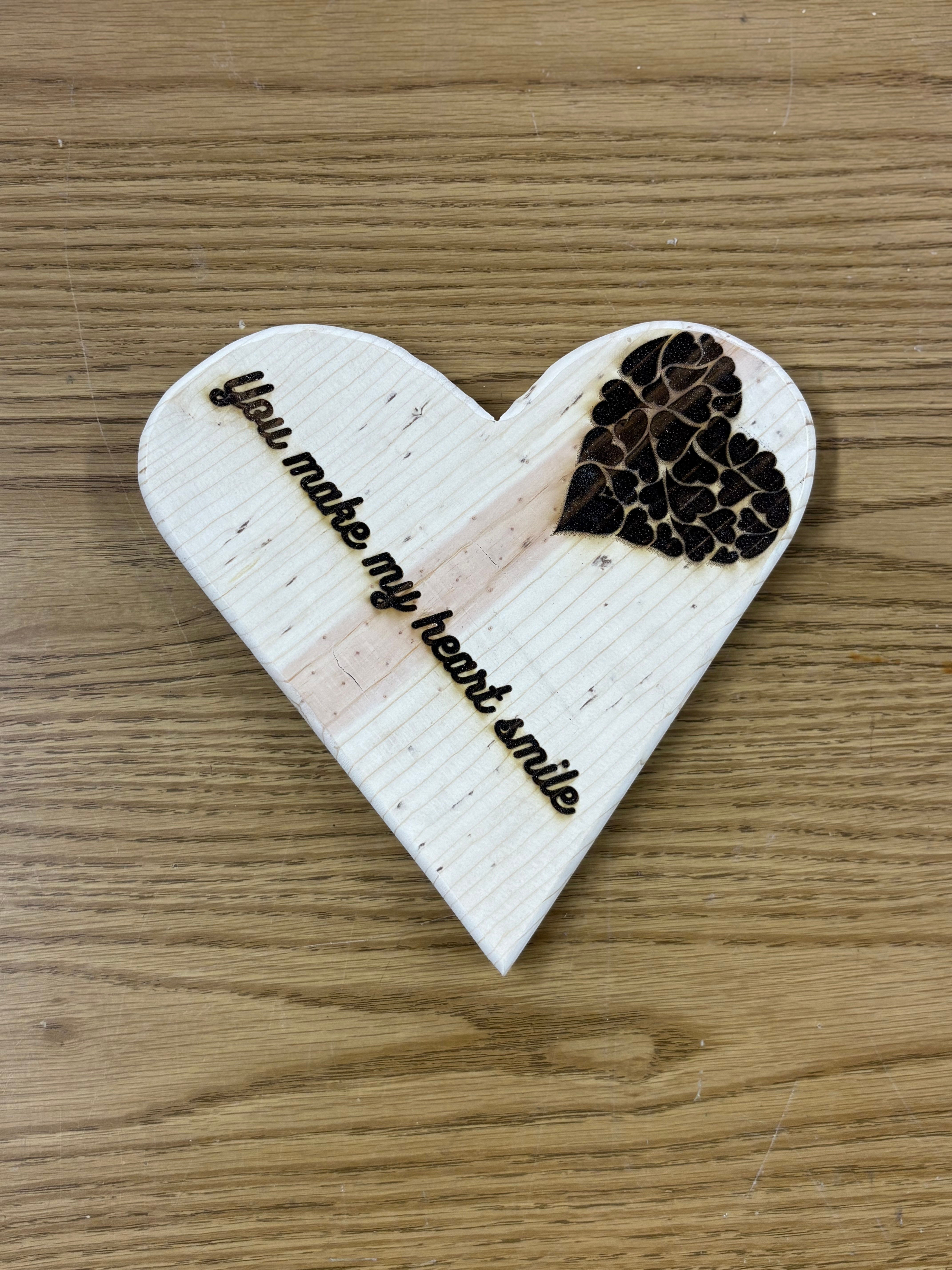 Engraved Heart Sign