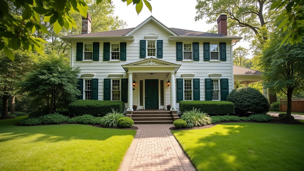 Eye-level view of a beautiful Lincoln home with a well-maintained front yard