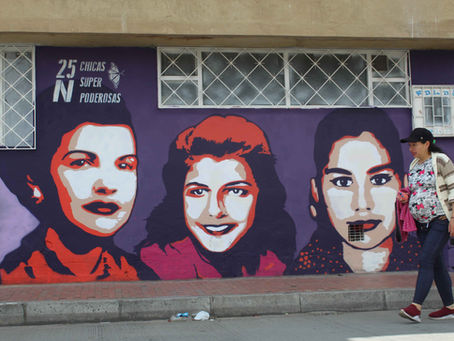 Leela retrata a las hermanas Mirabal, símbolo de la causa contra la violencia de género.