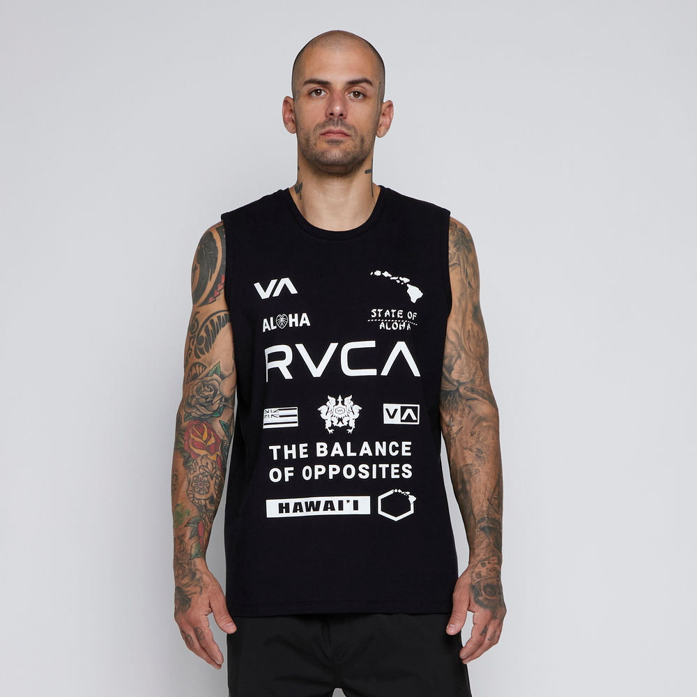 Regata RVCA Hawaii - Preto