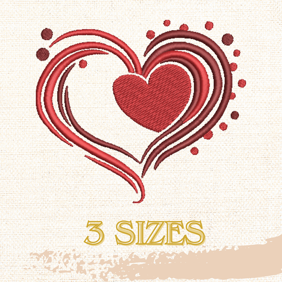Thumbnail: falling hearts, fill stitch design, machine embroidery, DIGITAL FILE