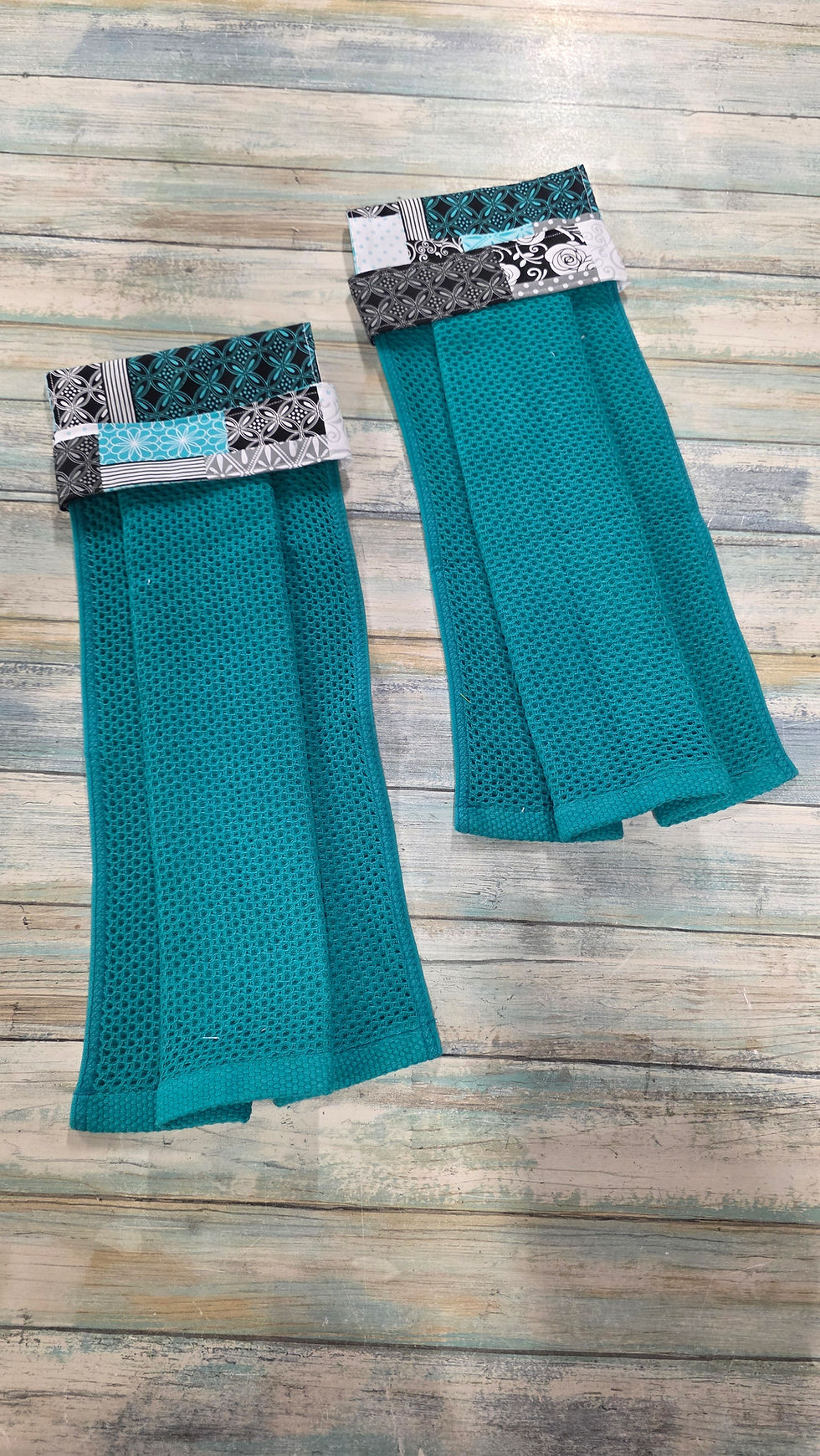 Thumbnail: Decorative towel, Hanging kitchen Towel, Teal-Tastic