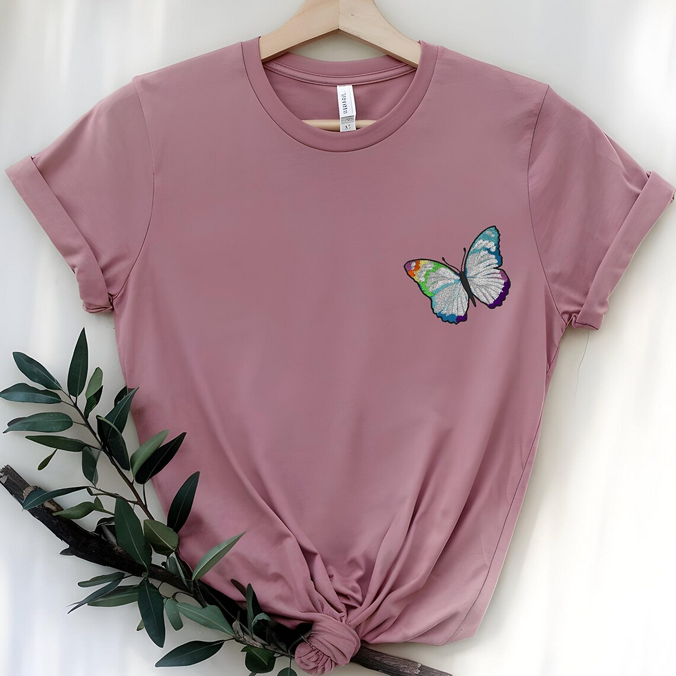 Thumbnail: rainbow butterfly, fill embroidery design, machine embroidery, DIGITAL FILE
