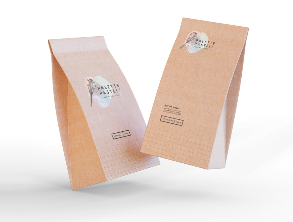 Logo et packaging Palette Pastelle pâtissier