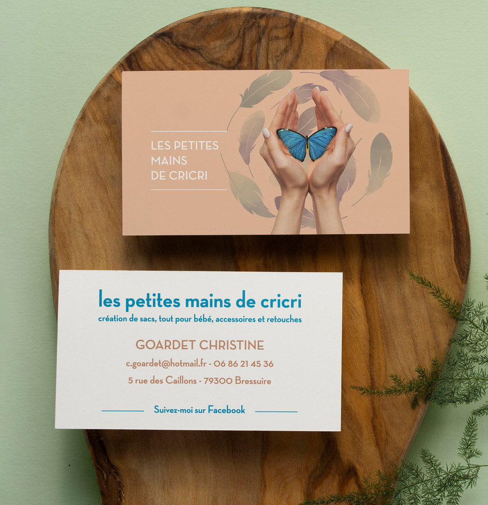 Carte de visite Les petites mains de Cricri