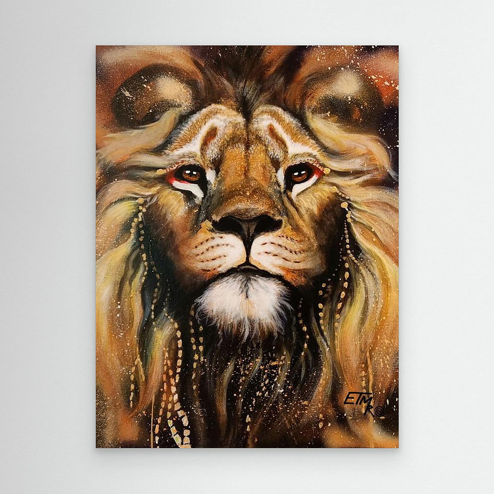 Soul of Stillness – mixed media animal portrait by E.T.M. Romasanta