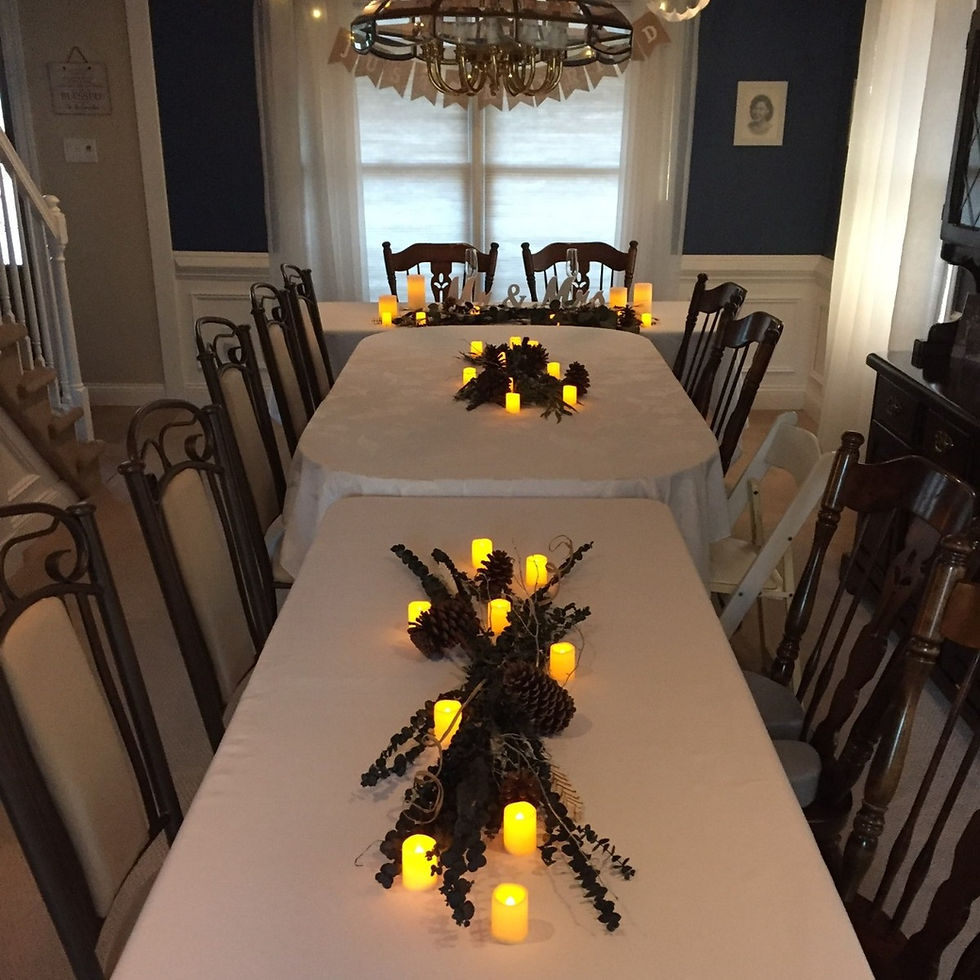 LED tea light candles for dinner table centerpiece