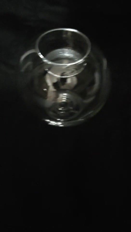 Miniatura: round glass candle holder