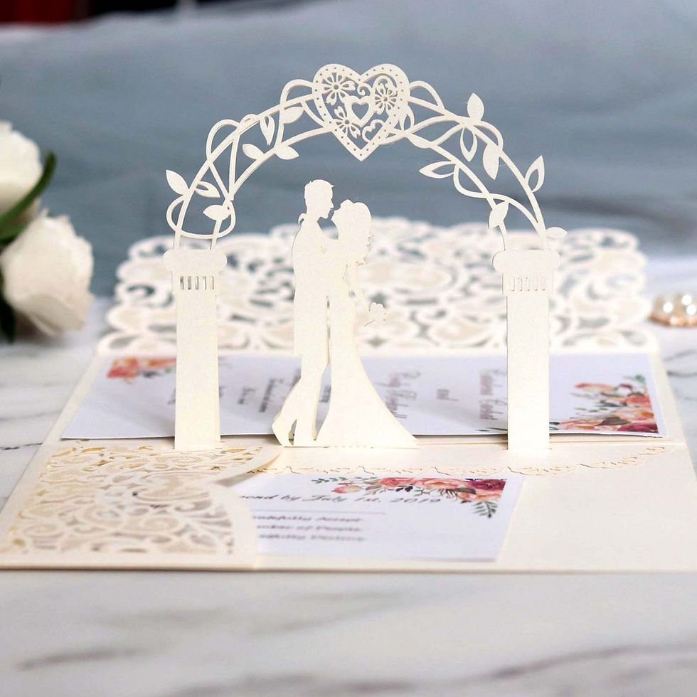 Miniature : 3D pop up wedding invitation card