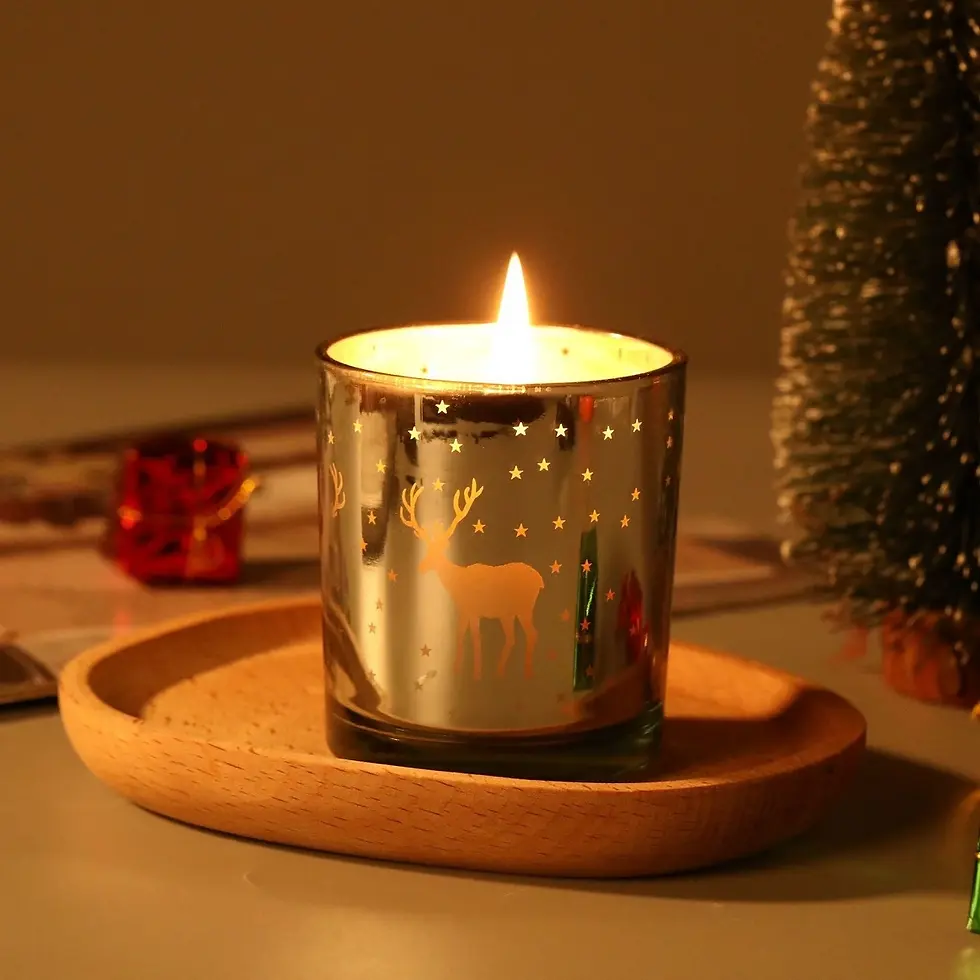 Thumbnail: outdoor scented candles for Christmas decor