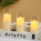 acrylic cup battery operated candles with realistic flame