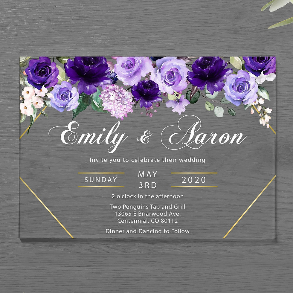 Miniature : acrylic invitation card