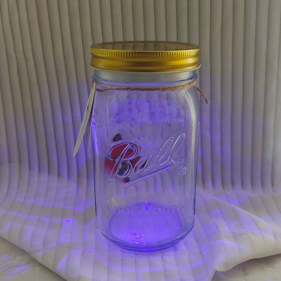 Miniature : tap activated butterfly in a glass jar