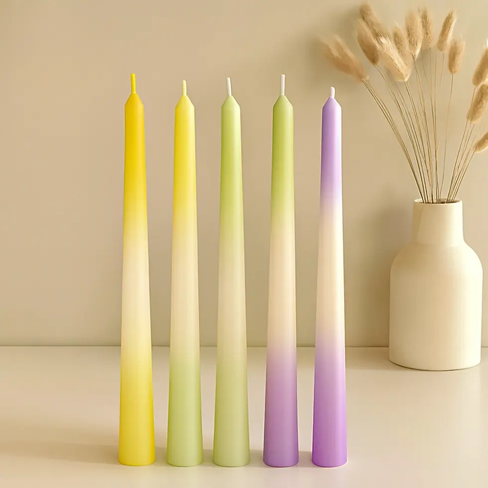 الصورة المصغرة: colorful gradient taper candles for Wedding and Christmas