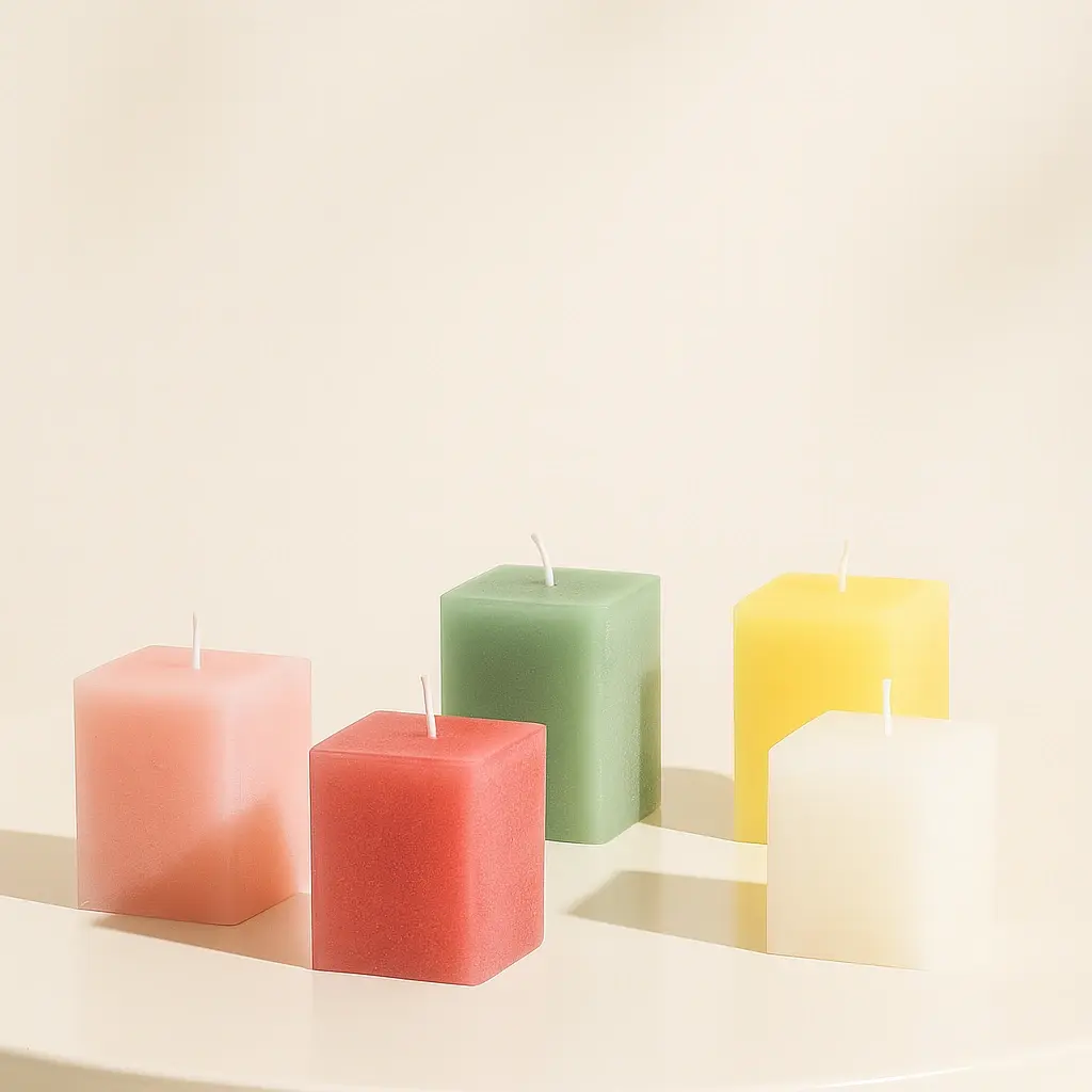 Square Pillar Candles for Home Birthday