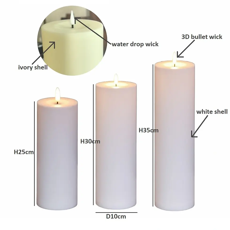 velas led impermeables al aire libre